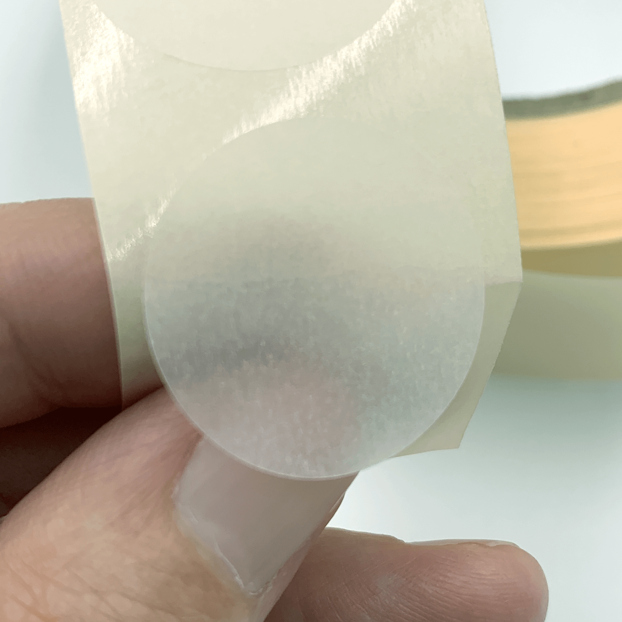 transparente Etiketten aus Papier
